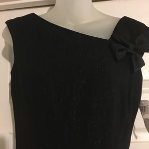 London Times s 8 Little Black Evening Dress w/Bow